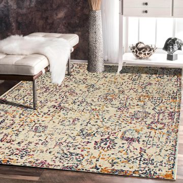 Rugsville Delphine Transitional Ivory Floral Persian Rug 162 x 241 cm