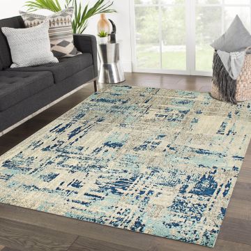 Rugsville Claudine Ivory Abstract Modern Rug 162 x 216 cm